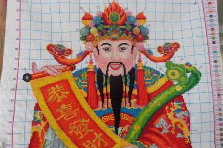 十字绣财神挂哪个位置合适，十字绣财神摆放位置？