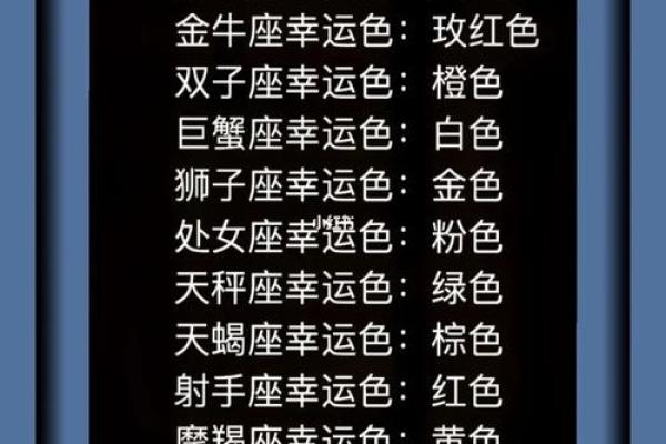 十二星座的幸运颜色