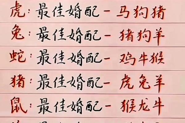 十二生肖配对表 属相配对