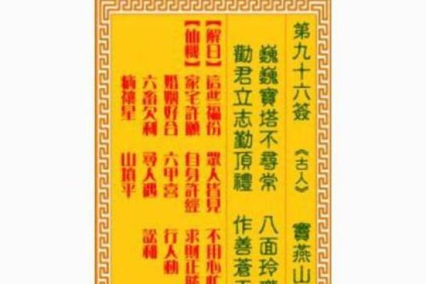 观音灵签九十签详解