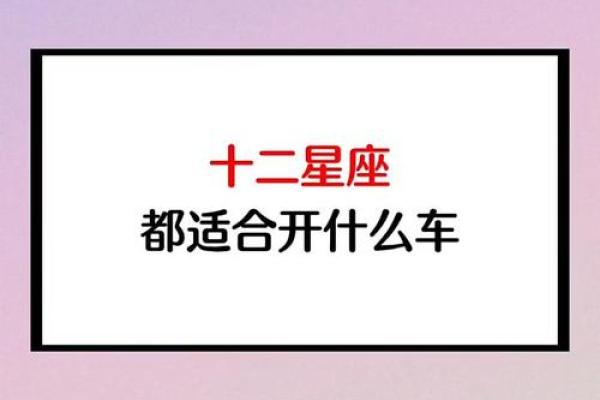 12星座最适合开的是什么车