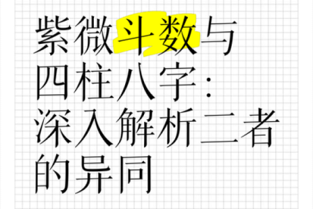 紫微斗数与四柱八字共参