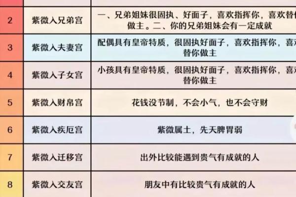 紫薇星盘星曜解析详解图
