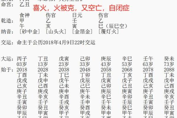 自刑的八字