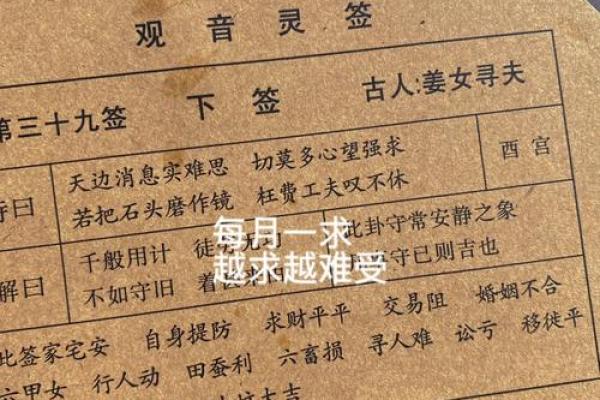 观音灵签8求姻缘结果