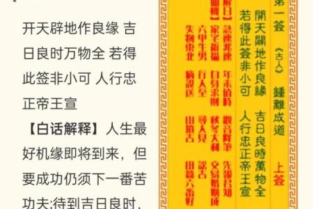 观音灵签解签105签
