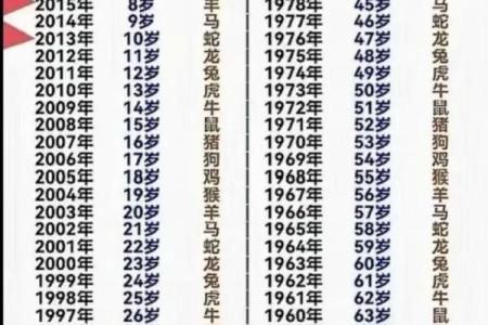 生肖配对表年份岁数