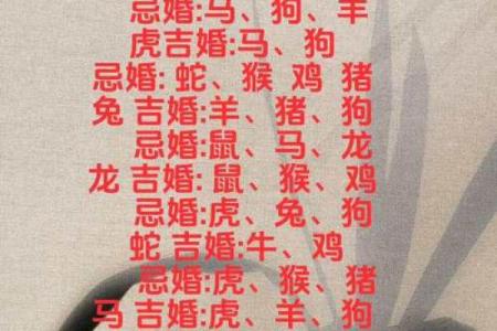 十二生肖配对表