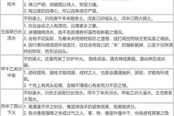 八字纳音五行解析