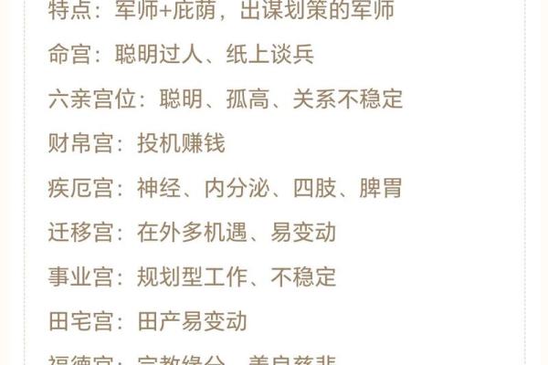 天机紫薇斗数长相