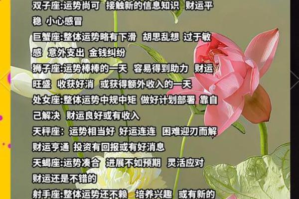 十二星座每日运势解析今日运势大揭秘