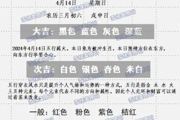 2025年4月14五行穿衣分享查询