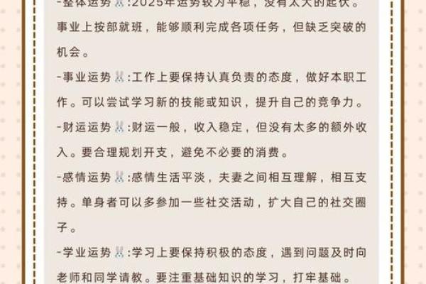2025年属兔运势详解财运事业感情全面解析 2025年属兔运势详解财运事业感情全面解析