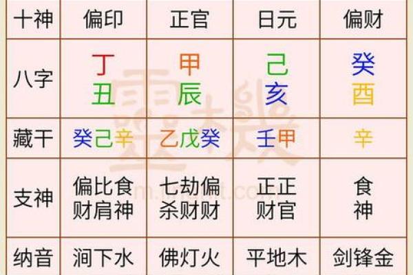 八字中透干算命意思