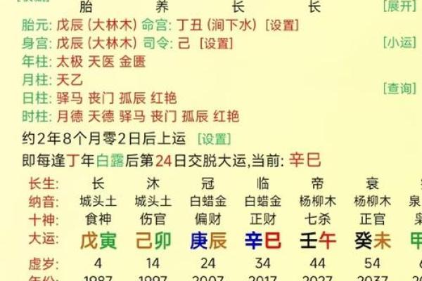 八字中透干算命意思