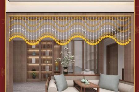 珠帘隔断风水效果图