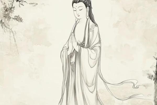 观音灵签第4签水墨 观音灵签第4签水墨