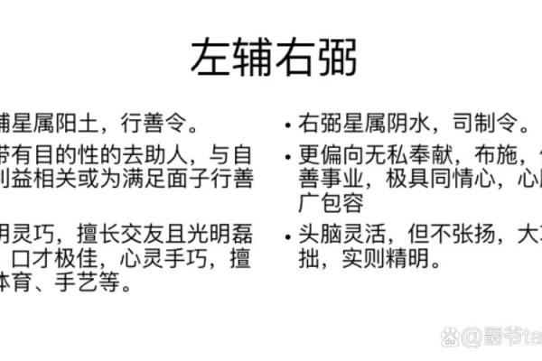 紫薇斗数左辅右弼代表男女