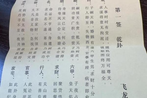 抽签月老婚姻灵签