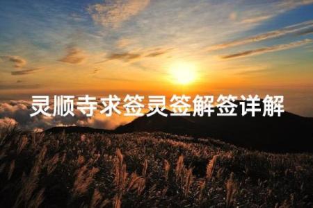 灵顺寺第95签解签什么意思