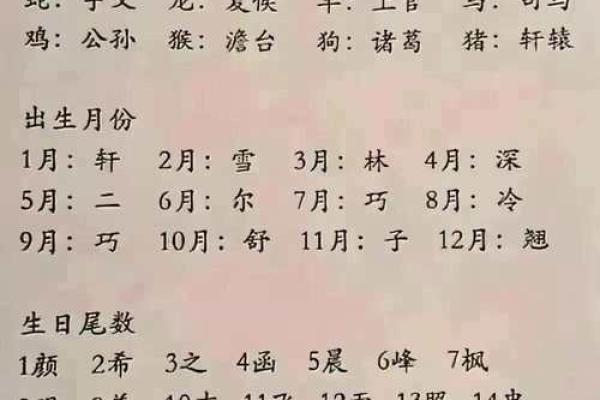 八字周易起名